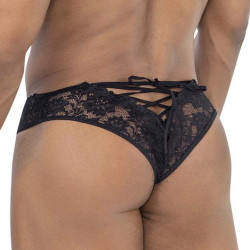 CandyMan Thong Dentelle Pothios Noir